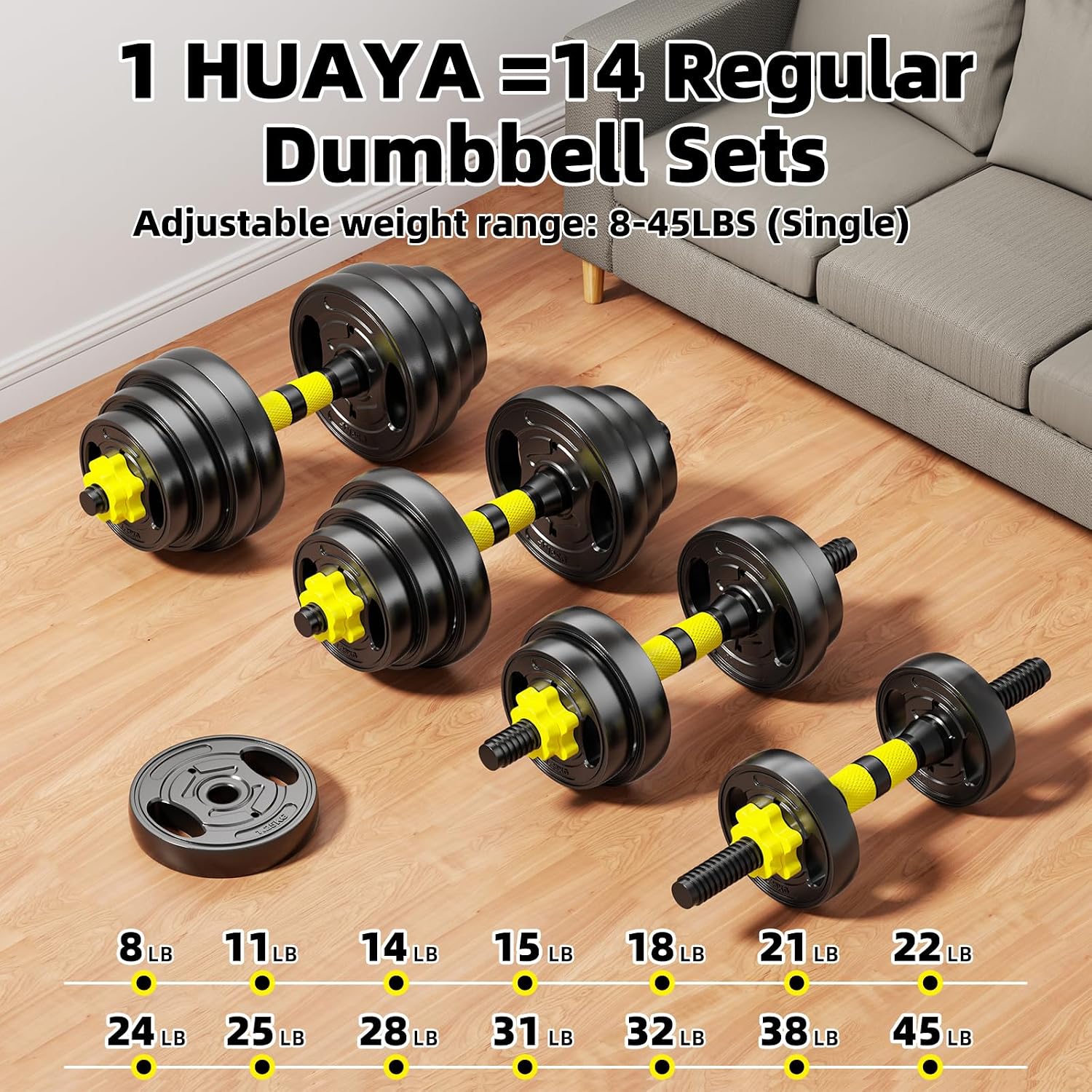 Adjustable Dumbbell Set, 10-90 - Dumbbell Set recension och pris