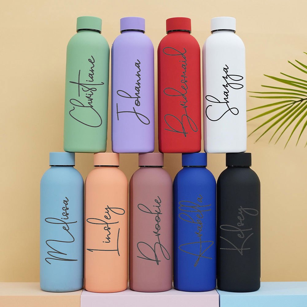 Custom Name Matte Stainless St - Sports Water Bottle Insulated recension och pris