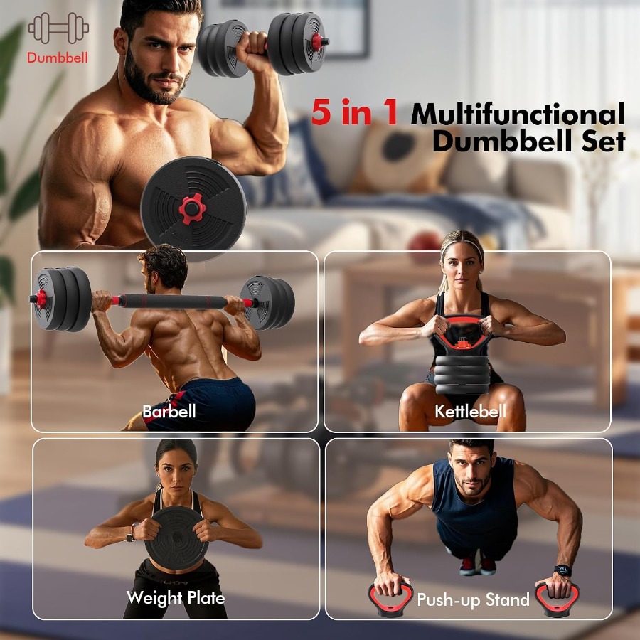 Adjustable Dumbbells Set, 60LB - Dumbbell Set recension och pris